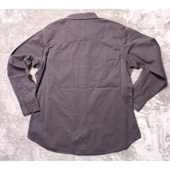 Ariat Rebar Gray Make Tough Dura Stretch Classic Fit Work Shirt Mens Size XL - Picture 2 of 14